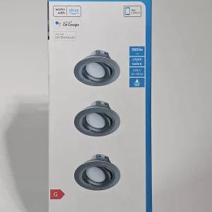 Hama WiFi LED Inbouwspot – Grijs (3-Pack) | Nieuw