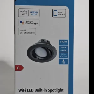 Hama Wifi – Led – Inbouwspot – App bediening – Grijs | Nieuw