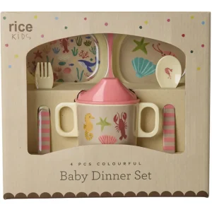 rice kinderservies coral ocean - 4st
