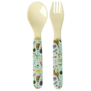 rice kinderbestek fun fair - mint - 2 st