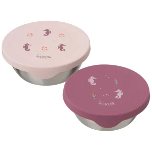 fresk rvs snackdoosje - zeepaard - 2st