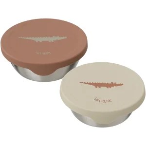 fresk rvs snackdoosje - krokodil - 2st