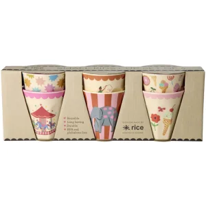 rice kinderbeker fun fair - roze - 160 ml - 6st