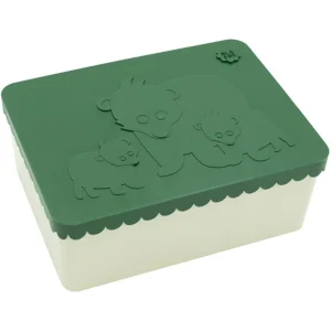 blafre lunchbox bear - donkergroen beige