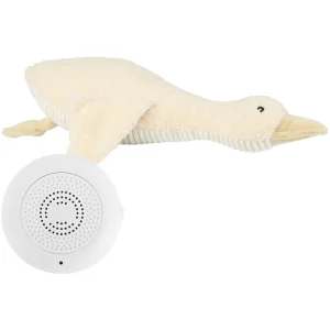 flow amsterdam knuffeleend met hartslag oplaadbaar - beige