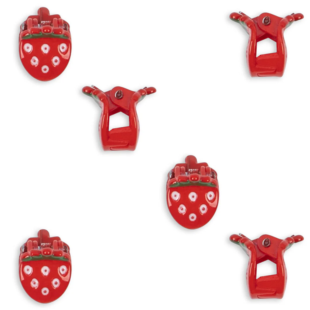 konges sløjd haarspeldjes mini fraise - 6st - Afbeelding 4