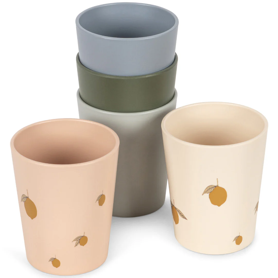 konges sløjd kinderbekers - lemon mix - 5st - Afbeelding 3