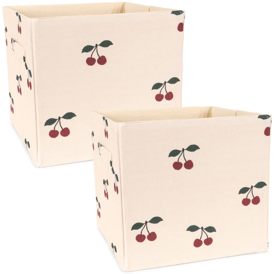 konges sløjd opbergmand vierkant - cherry - 2st - Afbeelding 2