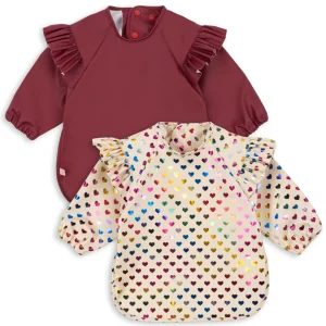 konges sløjd mouwslabben coeur glitter sangria - 6-12m - 2st