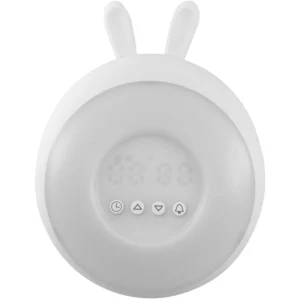 mary's wekker en rgb nachtlampje konijn - wit