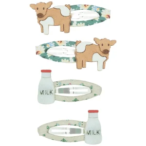mimi & lula haarclipjes jersey cow - 4st