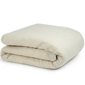 nobodinoz dekbedovertrek lin français - 100x140 cm - greige