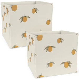 konges sløjd opbergmand vierkant - lemon - 2st