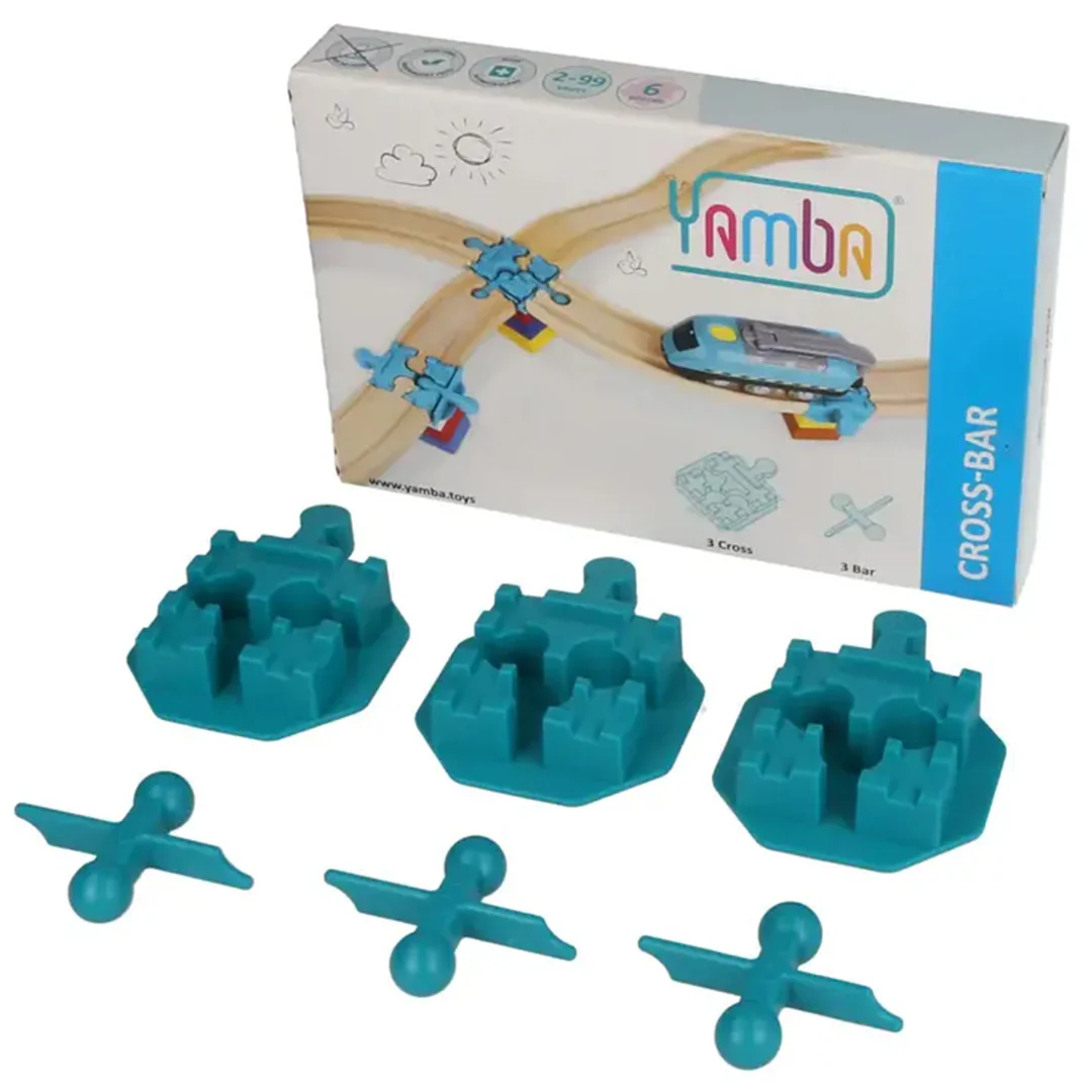 yamba toys treinbaanuitbreiding adapter set - cross bar - 6-delig